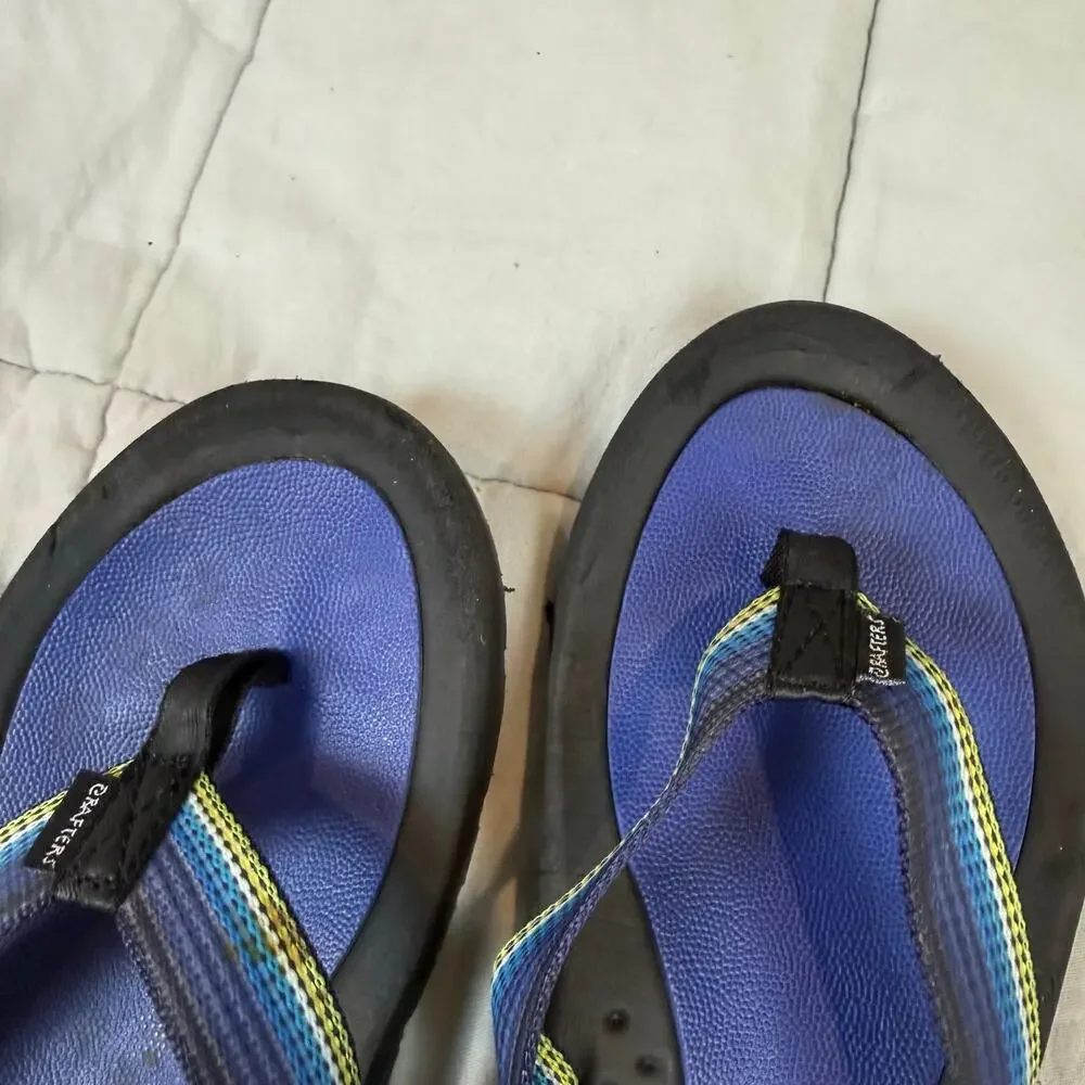 Rafters Blue Flip Flops Youth Big Kid 2 Boys Girls Summer Sandals Thongs